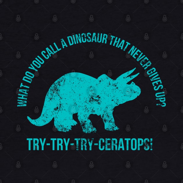 Dinosaur Triceratops Funny Pun by Juliet & Gin